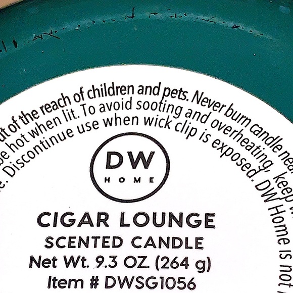DW HOME CANDLE CIGAR LOUNGE RICHLY SCENTED 1 WICK 9.3 OZ NEW - Picture 4 of 4